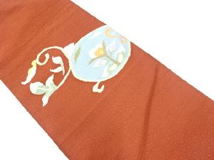 綴れ花唐草模様織出し名古屋帯